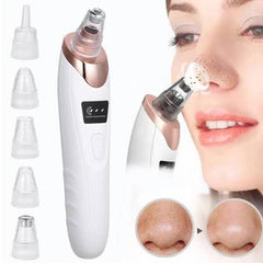 5in1 Blackhead Remover Machine Rechargeable | Face Vacuum Derma Suction With 5 Heads | Blackhead Removing Machine