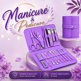 16-Piece Premium Personal Manicure & Pedicure Grooming Kit – Professional Stainless Steel Nail Clippers & Care Set with Travel Case