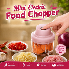 Mini Food Chopper Portable USB Rechargeable Vegetable Garlic Meat Grinder | With Cable - Size 250ml