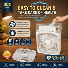 Next Nova Imported 10" Portable Air Cooler Fan – 3-in-1 Mini AC Desktop Humidifier 7-Color LED