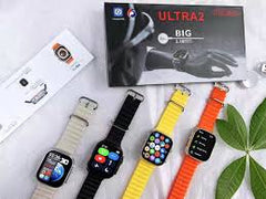 Ultra 2 Smart Watch Big 2.01 Infinite Display 7 in 1 Strap Set with Wireless Charging