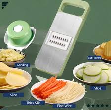 Multifunctional Vegetable Cutter Grater For Vegetables Slicers - Shredders Peeler Carrot Fruit Vegetable Cutting Kitchen Tool ( Random Colors)