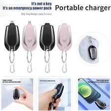 New Power Pod Portable Emergency Keychain Power Bank for iPhone High Speed Instant Plug and Play Compact External Backup Battery Mobile Accessory Pod