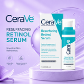 CeraVe Resurfacing Retinol Serum For Post Acne Marks, Formulated With Licorice Root Extract & Niacinamide, Brightening Serum & Pore Minimizer For Face, Post Acne Skin Barrier Repair, Non-Comedogenic - 30ml
