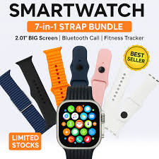 Ultra 2 Smart Watch Big 2.01 Infinite Display 7 in 1 Strap Set with Wireless Charging