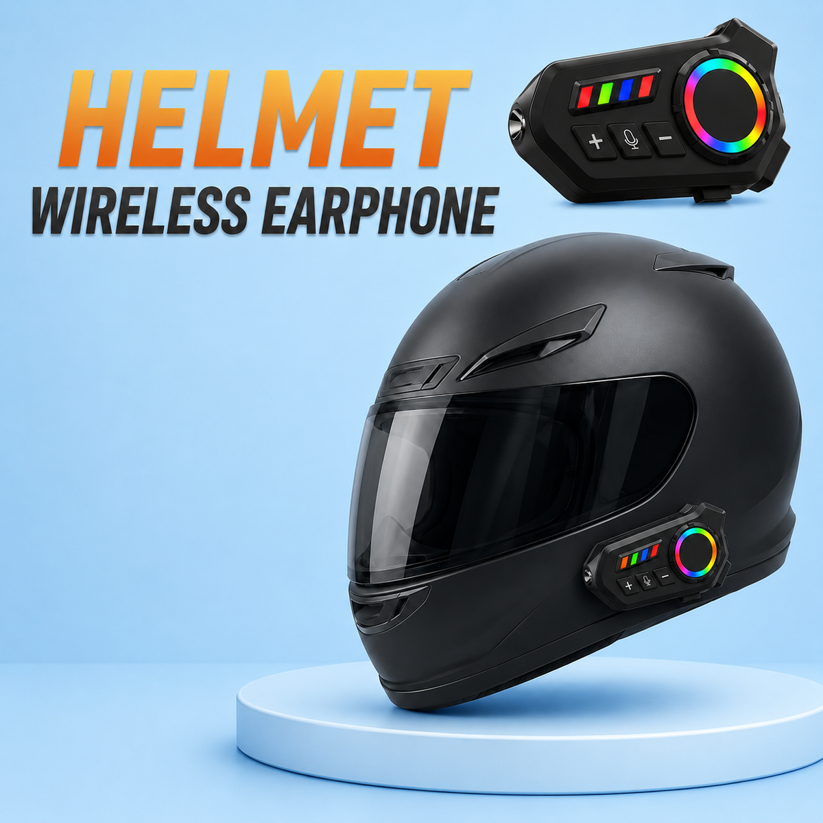 Motorcycle Helmet Bluetooth Headset – BT 6.0 Wireless Earphone.
