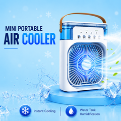 Next Nova Imported 10" Portable Air Cooler Fan – 3-in-1 Mini AC Desktop Humidifier 7-Color LED