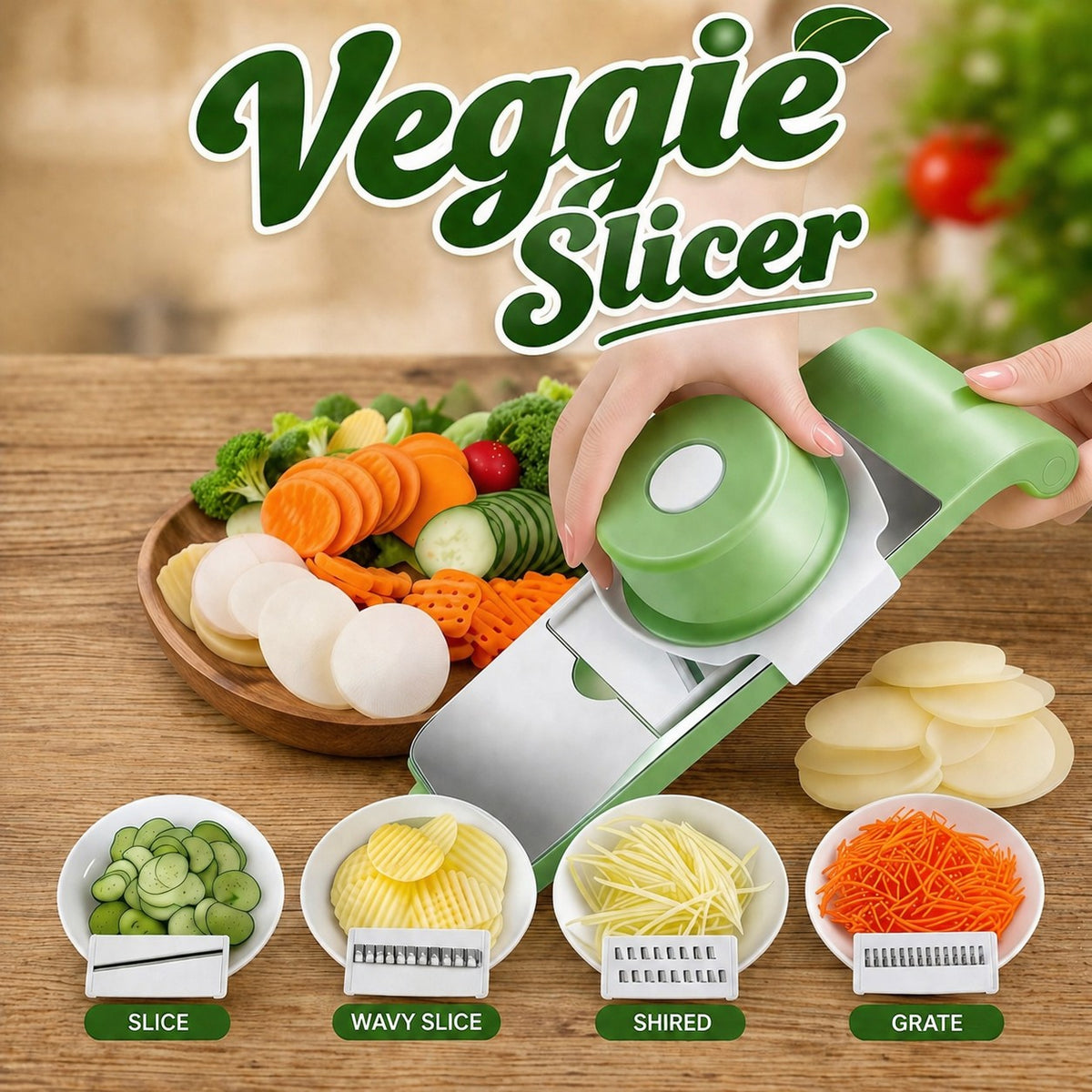 Multifunctional Vegetable Cutter Grater For Vegetables Slicers - Shredders Peeler Carrot Fruit Vegetable Cutting Kitchen Tool ( Random Colors)
