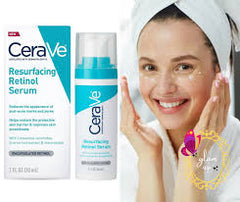 CeraVe Resurfacing Retinol Serum For Post Acne Marks, Formulated With Licorice Root Extract & Niacinamide, Brightening Serum & Pore Minimizer For Face, Post Acne Skin Barrier Repair, Non-Comedogenic - 30ml