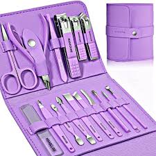16-Piece Premium Personal Manicure & Pedicure Grooming Kit – Professional Stainless Steel Nail Clippers & Care Set with Travel Case